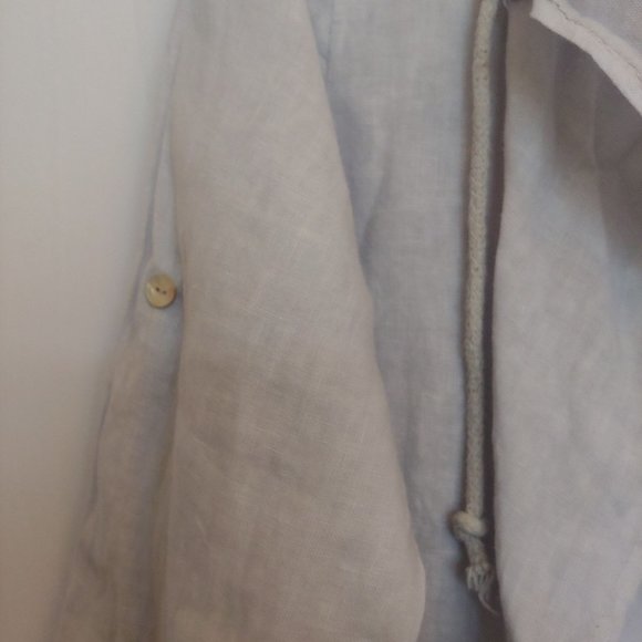 Tempo Paris made in Paris Italy. Linen waterfall lagonlook kimono Size small - Picture 10 of 16